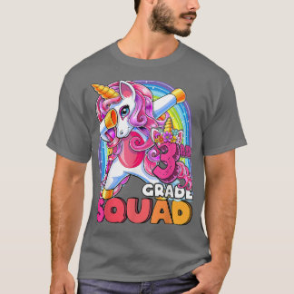 3rd Grade Squad Dabbing Unicorn Back To School Gir T-Shirt