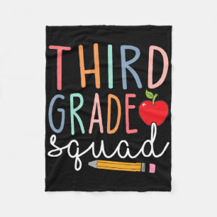3rd Grade Squad Dritte Klasse Zurück in die Schule Fleecedecke