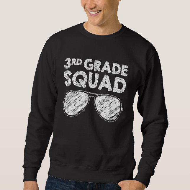 3rd Grade Squad Glasses Back To School Teacher Stu Sweatshirt (Vorderseite)