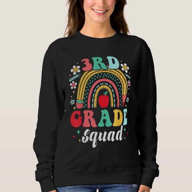 3rd Grade Squad Team  Back To School Girls Boys Te Sweatshirt (Vorderseite)