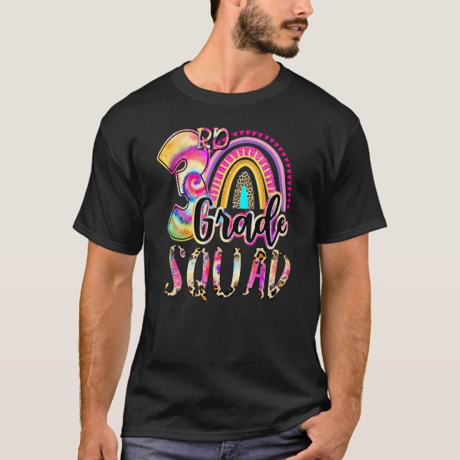 3rd Grade Squad Tie Dye Back To School Teacher Stu T-Shirt (Vorderseite)