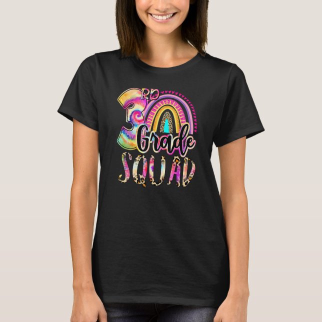 3rd Grade Squad Tie Dye Back To School Teacher Stu T-Shirt (Vorderseite)
