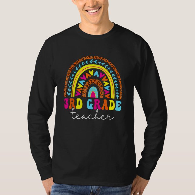 3rd Grade Teacher Back To School Rainbow Teachers  T-Shirt (Vorderseite)