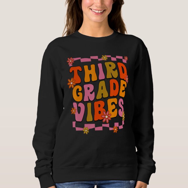 3rd Grade Team Retro 1st Day of School Sweatshirt (Vorderseite)