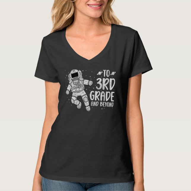 3rd Grader Back To School Spaceman Space Science T-Shirt (Vorderseite)
