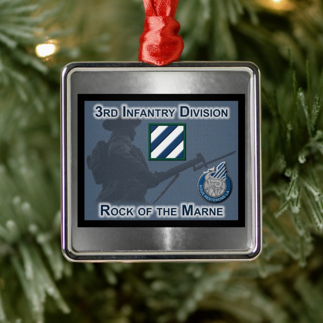 3rd ID Infantry Division Christmas Ornament Aus Metall (Baum)