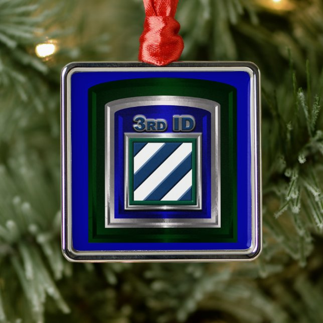 3rd ID Infantry Division Christmas Ornament Aus Metall (Baum)