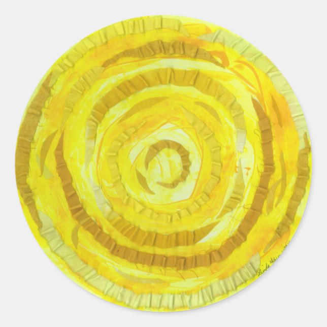 3rd solar plexus chakra-#2 gelbe Kunstwerke Runder Aufkleber (Vorderseite)
