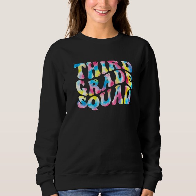 3rd Third Grade Squad Teacher Back To School Retro Sweatshirt (Vorderseite)