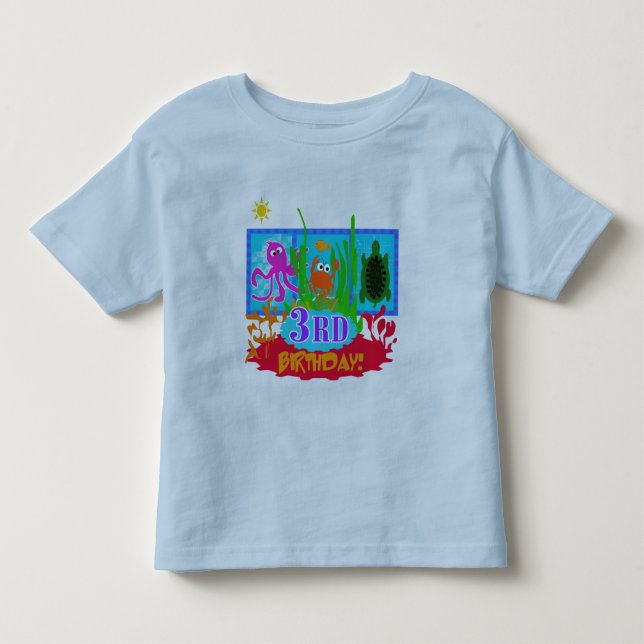 3rd Undersea Adventure Birthday Tshirts (Vorderseite)