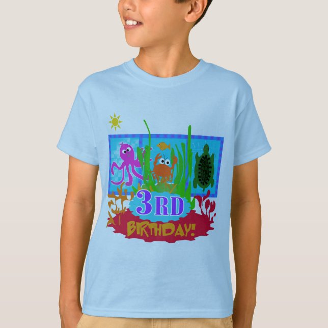 3rd Undersea Adventure Birthday Tshirts (Vorderseite)