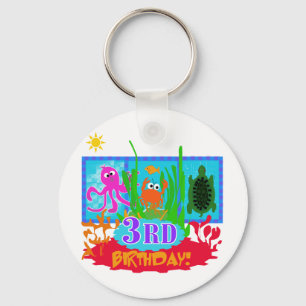 3rd Undersea Adventure Birthday Tshirts Schlüsselanhänger