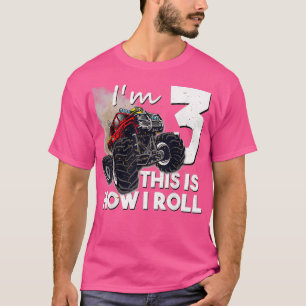 3th Birthday Boy Monster Truck 3 Years Old 2 T-Shirt