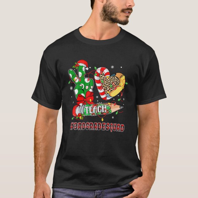 3th Grad Squad Third Grad Teacher Xmas 3Rd Grad T-Shirt (Vorderseite)