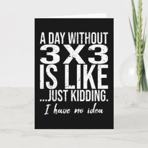 3x3 funny sports gift idea karte