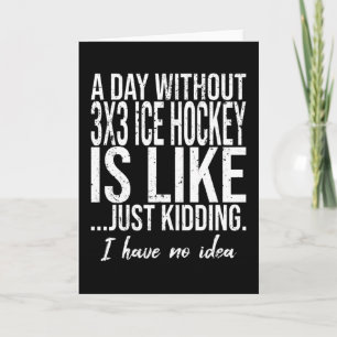 3x3 Ice Hockey lustiges Sportgeschenk Karte