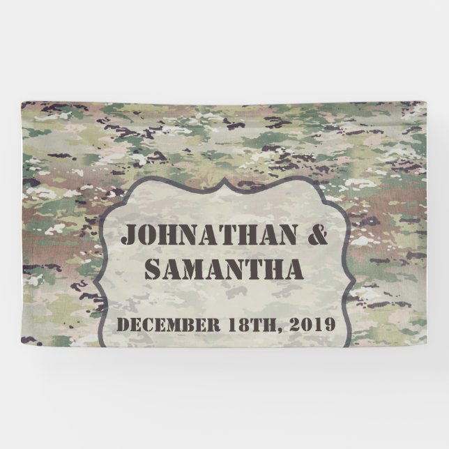3'x5' Personalisiert Banner Army OCP Camouflage Un (Horizontal)