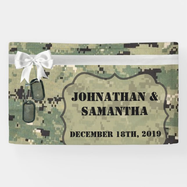 3'x5' Personalisierte Banner Navy Typ III Drei Dig (Horizontal)