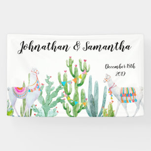 3'x5' Personalisierter Banner Boho Llama Bohemisch