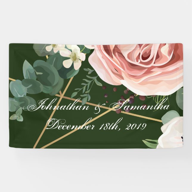 3'x5' Personalisierter Banner Geometrischer Garten (Horizontal)