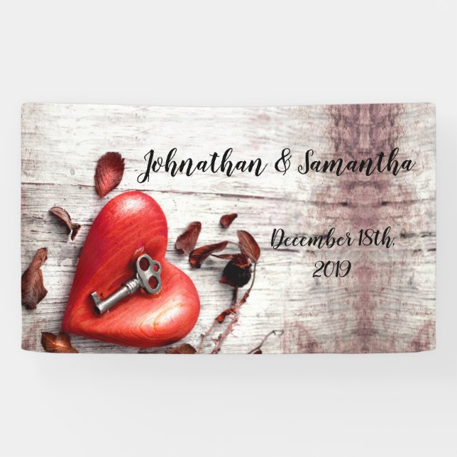 3'x5' Personalisierter Banner Land Holzschlüssel f (Horizontal)