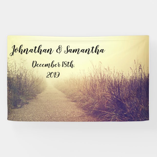 3'x5' Personalisierter Banner Sonnenaufgang Wander (Horizontal)
