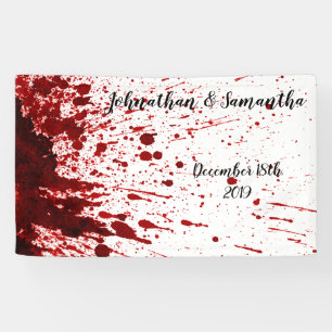 3'x5' Personalisiertes Banner Blut Spritzer Vampir