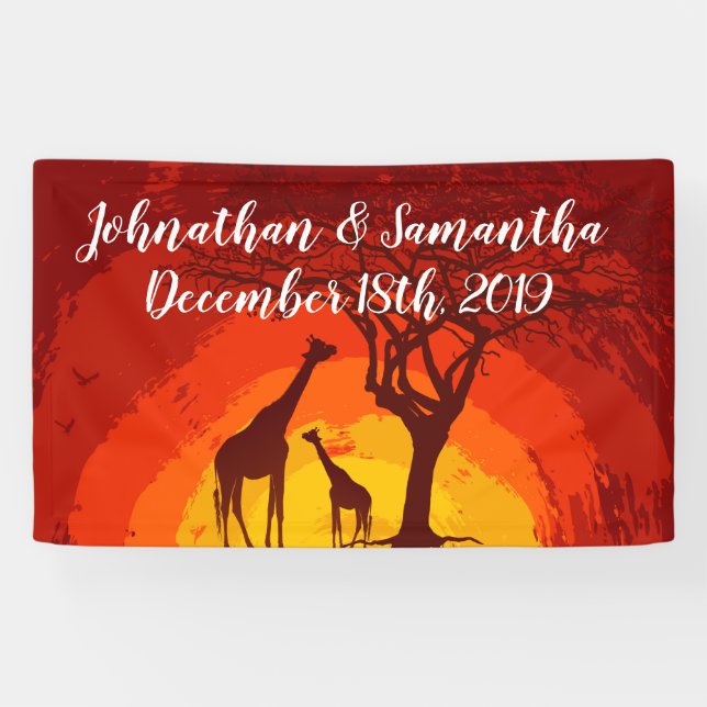 3'x5' Personalisiertes Banner für afrikanische Saf (Horizontal)