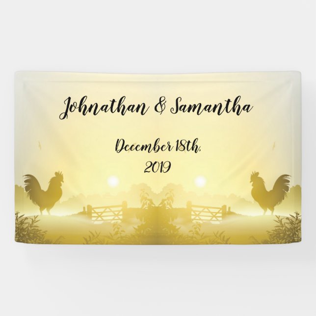 3'x5' Personalisiertes Banner Sonntagsnacht (Horizontal)