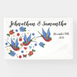 3'x5' Personalisiertes Banner Traditioneller Vogel
