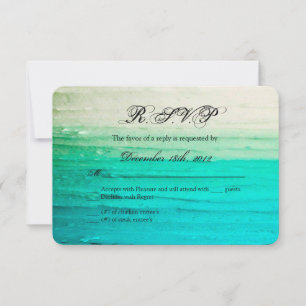 3x5 R.S.V.P. Antwortkarte Ombre Blue Zuckerguss RSVP Karte