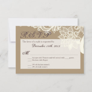 3x5 R.S.V.P. Antwortkarte Vintage Viktorianische S RSVP Karte