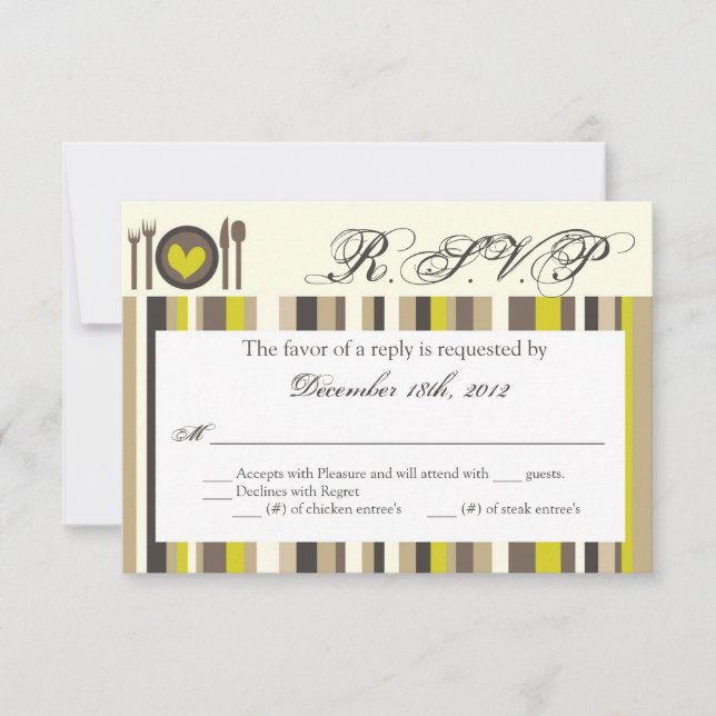 3x5 R.S.V.P. China-Schilder für die Antwortkarte S RSVP Karte (Vorderseite)