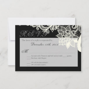 3x5 R.S.V.P.-Karte Vintage Viktorianische Spitzens RSVP Karte