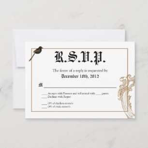 3x5 R.S.V.P. Replik Karte Formal Love Birds Taube