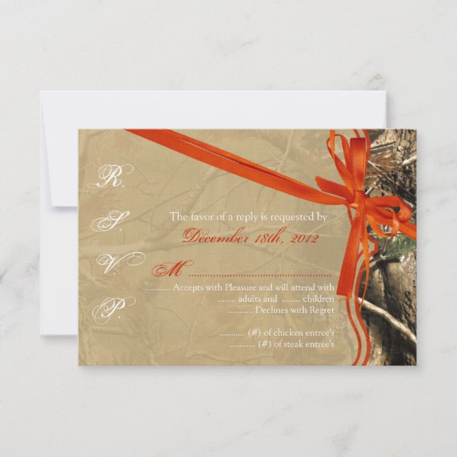 3x5 R.S.V.P. Reply Card Jäger Camoflouge Camouflag RSVP Karte (Vorderseite)
