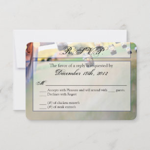 3x5 R.S.V.P. Reply Card Mason Jar Kerzenhalter RSVP Karte