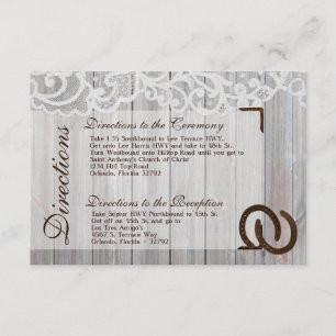 3x5 Wegbeschreibung Karten Hochzeitspferde auf Hol