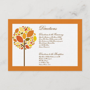 3x5 Wegweiser Karte Moderner Baum Fall
