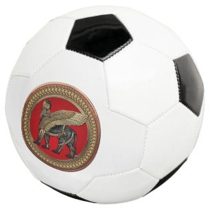 [400] Assyrian Winged Lion: Gold & Black Lamassu Fußball