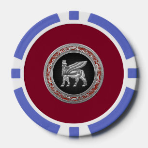 [400] Babylonischer Flügelbull [Silber] [3D] Pokerchips