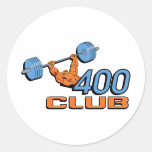 400 Club Weightlift Runder Aufkleber