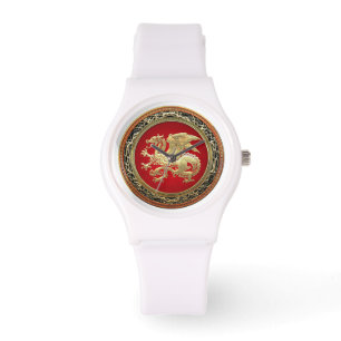 [400] Isländischer Drache, Landvættir [Gold] Armbanduhr