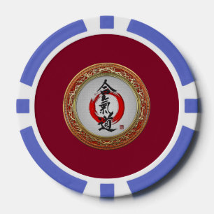 [400] Japanische Kalligraphie - Aikido Pokerchips