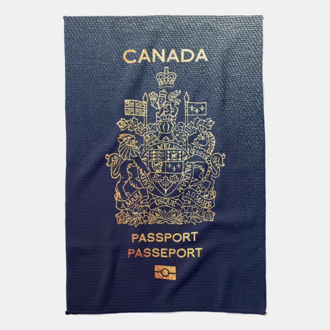 [400] Kanadischer Passport Geschirrtuch (Vertikal)