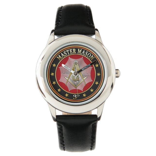 [400] Master Mason - Platz und Kompasse 3. Stufe Armbanduhr (Vorderseite)