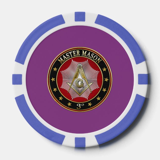 [400] Master Mason - Platz und Kompasse 3. Stufe Pokerchips (Vorderseite)