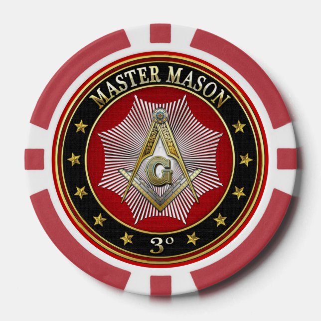 [400] Master Mason - Platz und Kompasse 3. Stufe Pokerchips (Vorderseite)