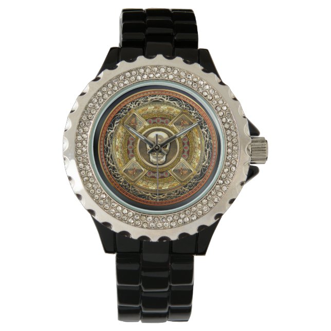 [400] Mictlantecuhtli - Aztec-Todesgott Armbanduhr (Vorderseite)