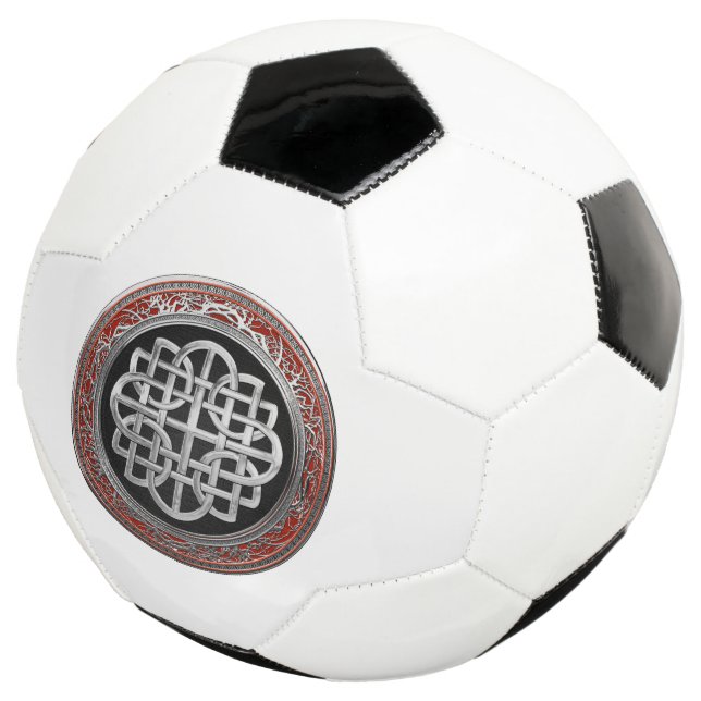 [400] Sacred Celtic Silver Knot Cross Fußball (Dreiviertel)